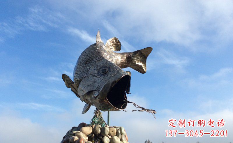贵州不锈钢鲤鱼雕塑传承中国传统文化