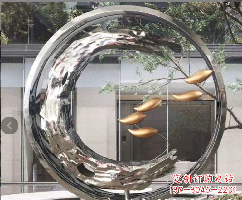 贵州不锈钢鲤鱼跃龙门——一座精美的雕塑