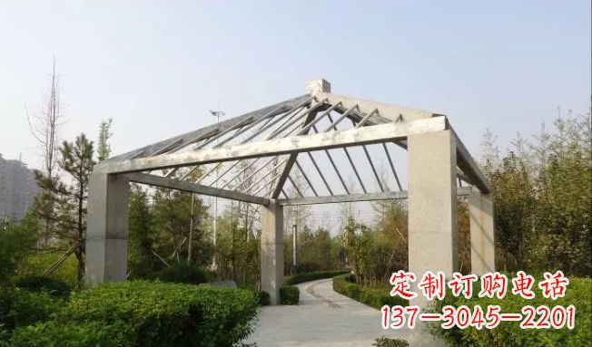 贵州不锈钢凉亭雕塑点缀公园景观