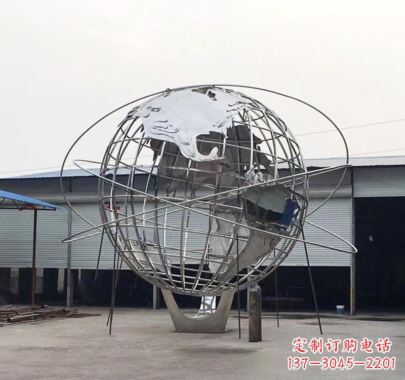 贵州不锈钢制作的镂空地球雕塑