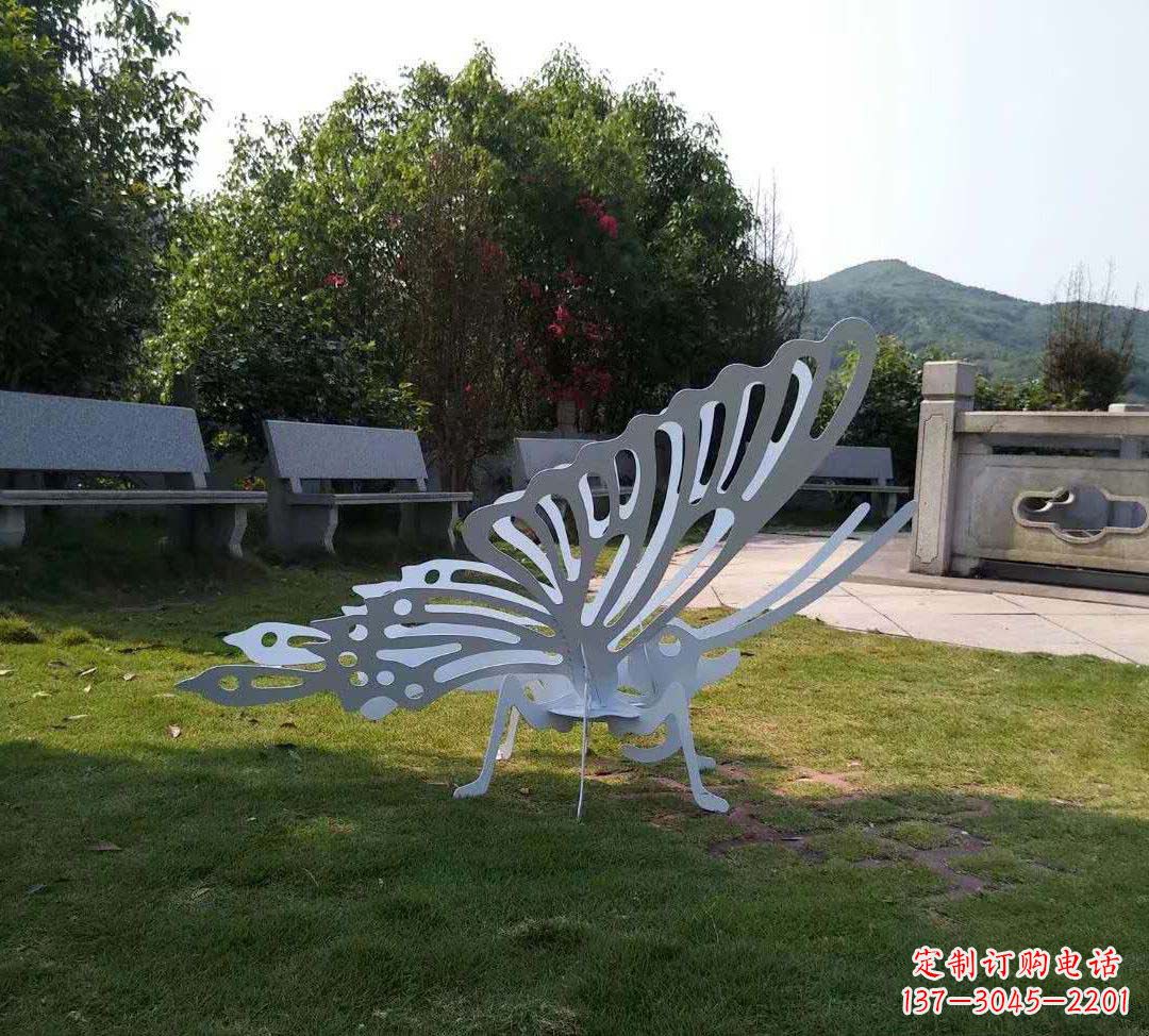 贵州不锈钢镂空蝴蝶装饰雕塑精美雕塑点缀美好生活