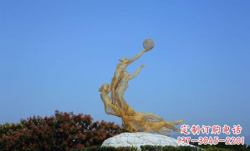 贵州精致的不锈钢女排雕塑