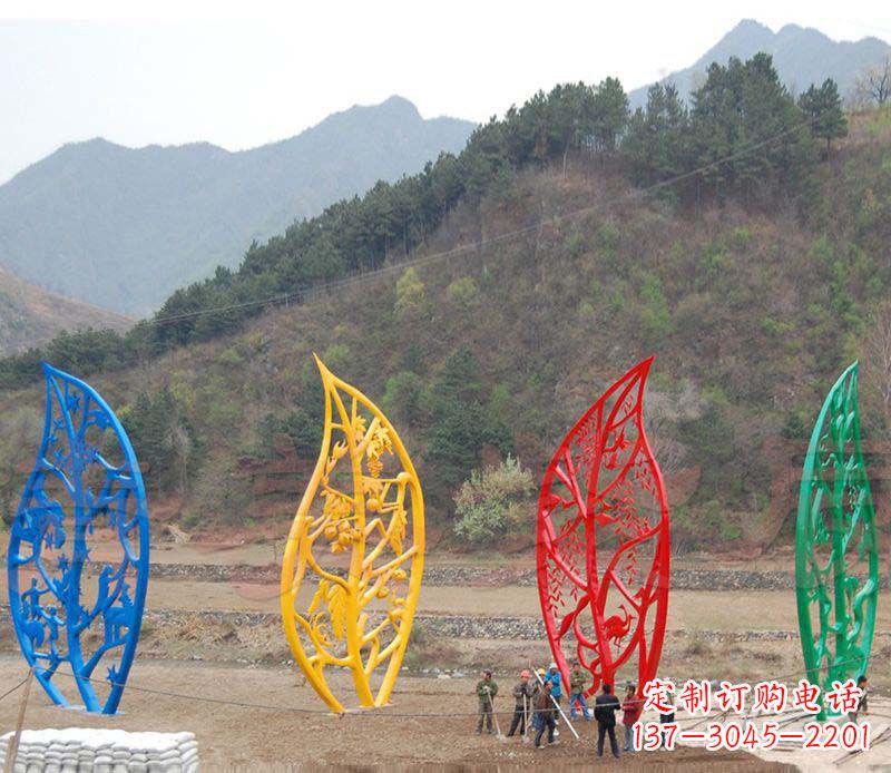 贵州不锈钢镂空树叶景观雕塑精美绝伦