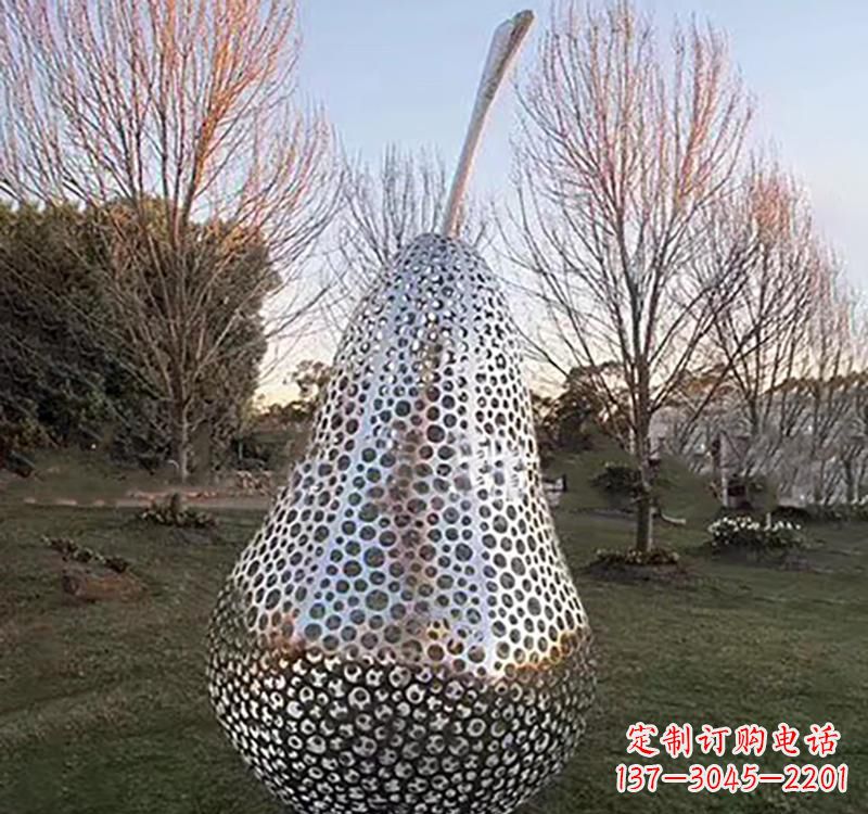 贵州不锈钢镂空水果雕塑精美绝伦
