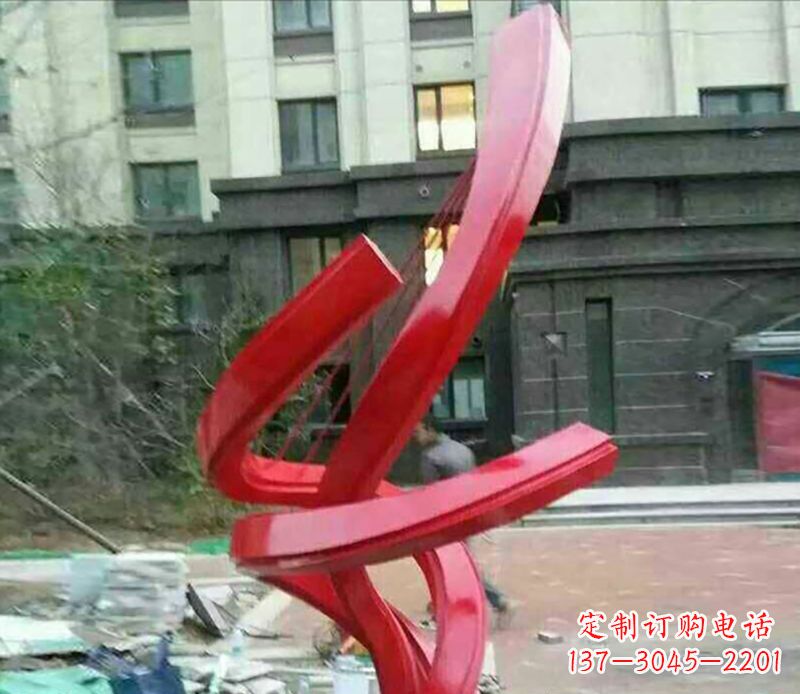 贵州不锈钢螺旋飘带雕塑