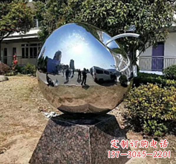 贵州不锈钢蚂蚁滚苹果雕塑艺术与科技的完美结合