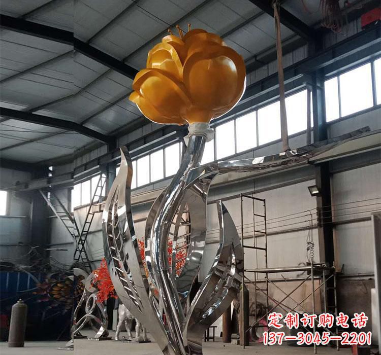 贵州不锈钢玫瑰花雕塑一款非凡的艺术品