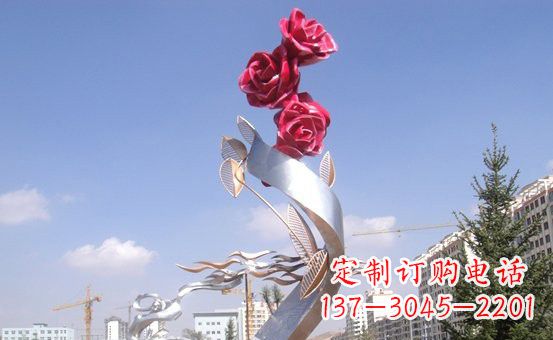 贵州不锈钢玫瑰雕塑精致的艺术之美