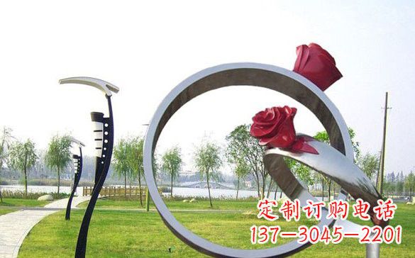 贵州不锈钢玫瑰花戒指精致雕塑之美