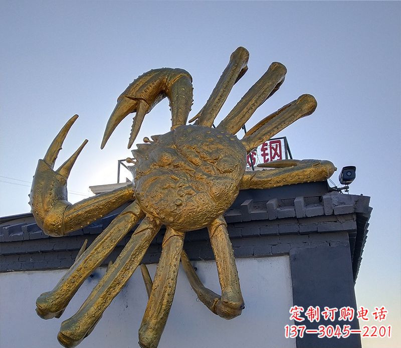 贵州不锈钢螃蟹雕塑精美而又经久不衰