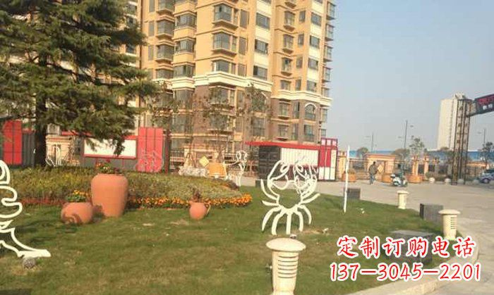 贵州不锈钢螃蟹雕塑精致美观的艺术之作