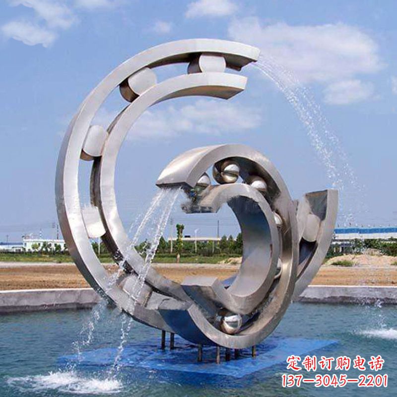 贵州不锈钢喷水雕塑点缀园林水景的美