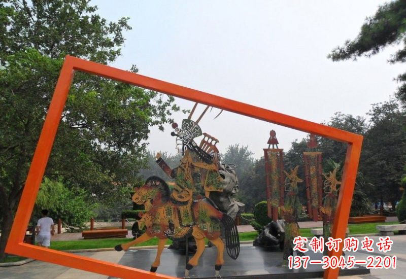 贵州不锈钢皮影戏雕塑传承民间文化的艺术精粹