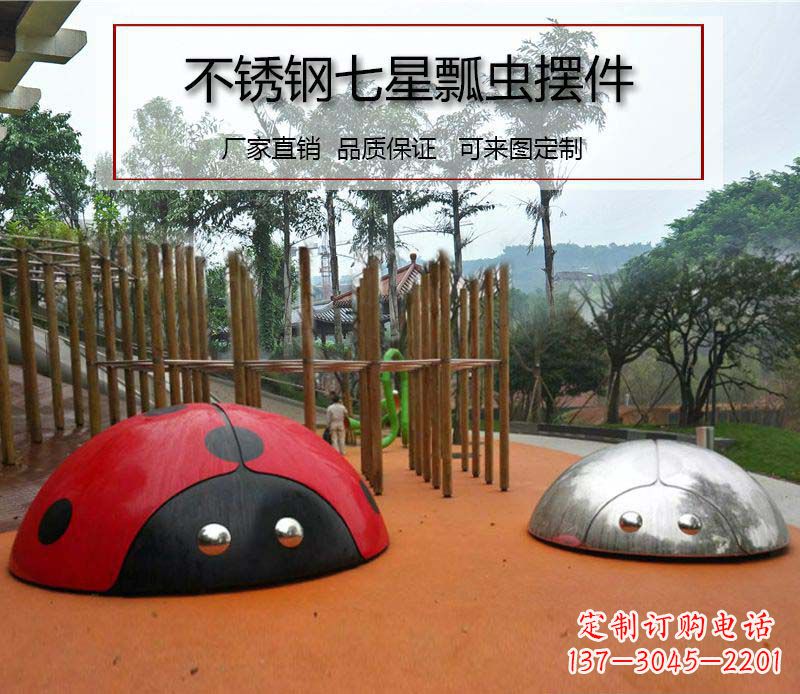 贵州不锈钢瓢虫雕塑精致的艺术精品