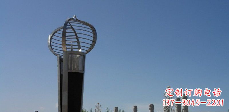 贵州不锈钢火炬形雕塑熠熠生辉