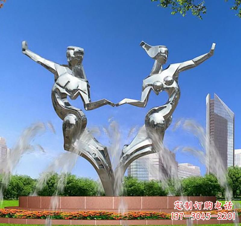 贵州不锈钢情侣雕塑浪漫永恒的象征
