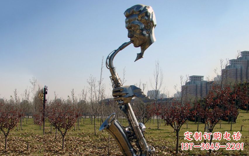 贵州不锈钢萨克斯雕塑流动的美丽