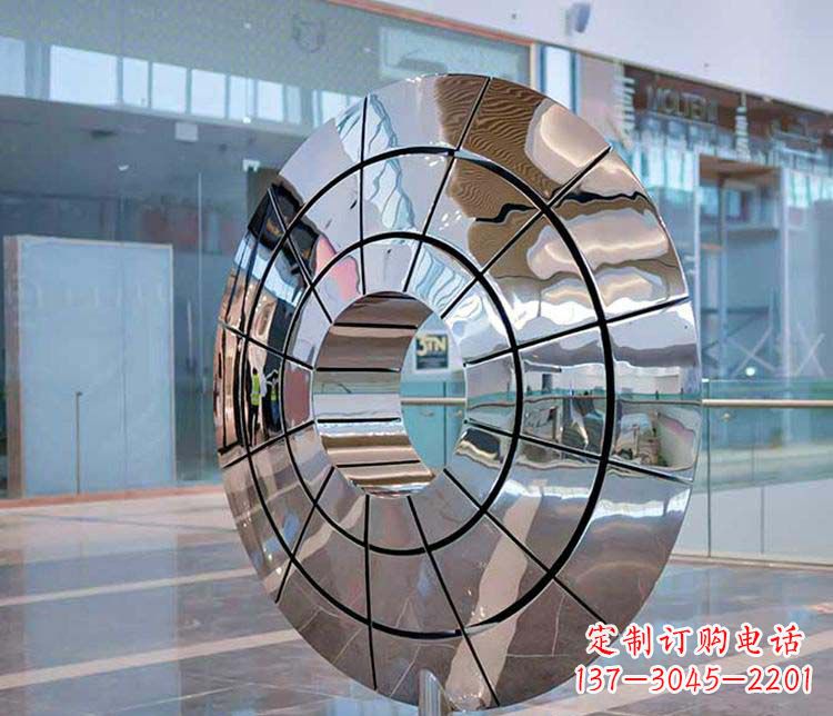 贵州不锈钢圆环雕塑——精美的艺术精品