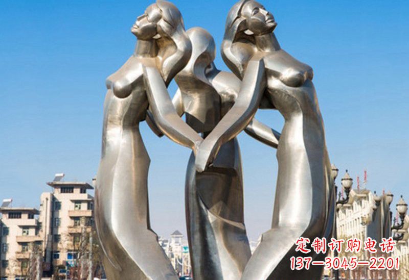 贵州不锈钢女孩雕塑
