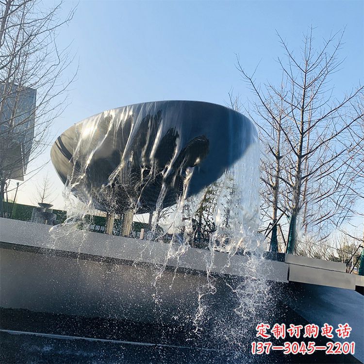 贵州不锈钢水钵瀑布喷泉雕塑艺术与美感的完美结合