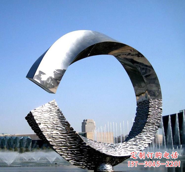贵州不锈钢水景圆环雕塑艺术与美的结合