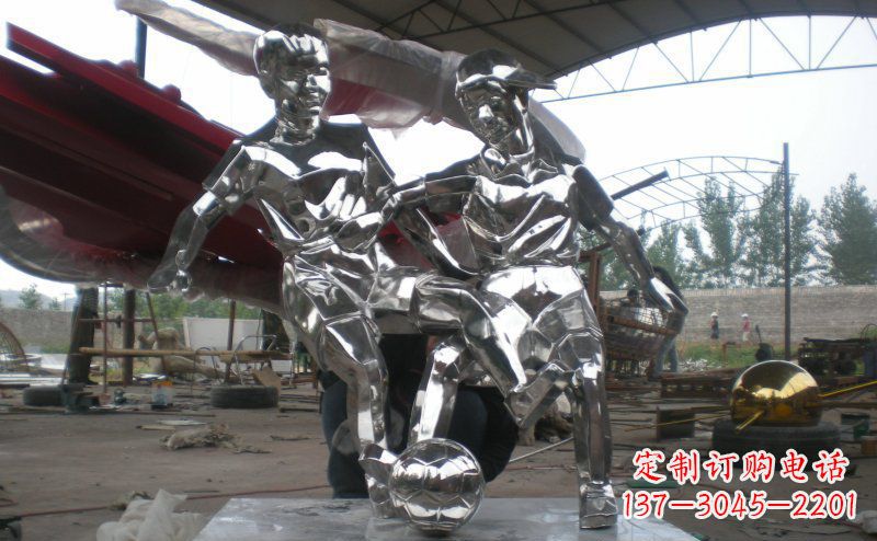 贵州不锈钢足球雕塑