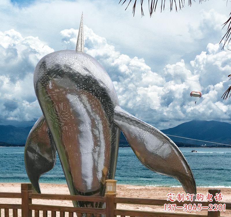 贵州不锈钢鲸鱼雕塑精美绝伦
