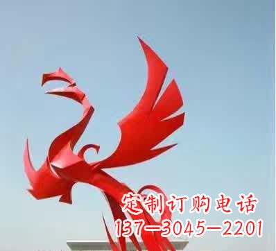 贵州不锈钢铁艺凤凰雕塑美丽的象征