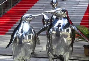 贵州不锈钢企鹅雕塑海洋生物的艺术表现
