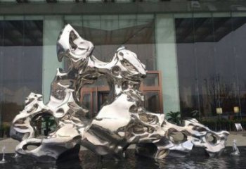 贵州精美太湖石雕塑，不锈钢企业的杰作