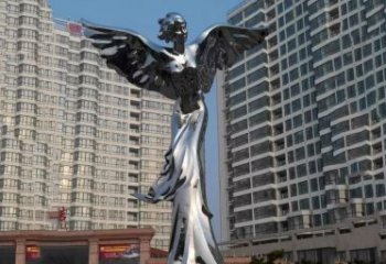贵州不锈钢天使雕塑传递着美丽与希望