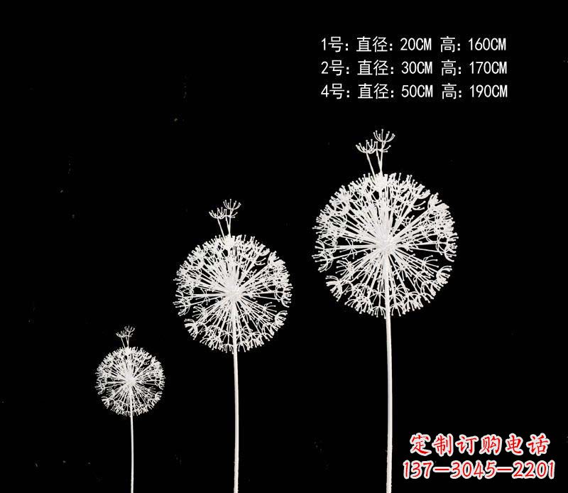 贵州精美不锈钢铁艺蒲公英雕塑