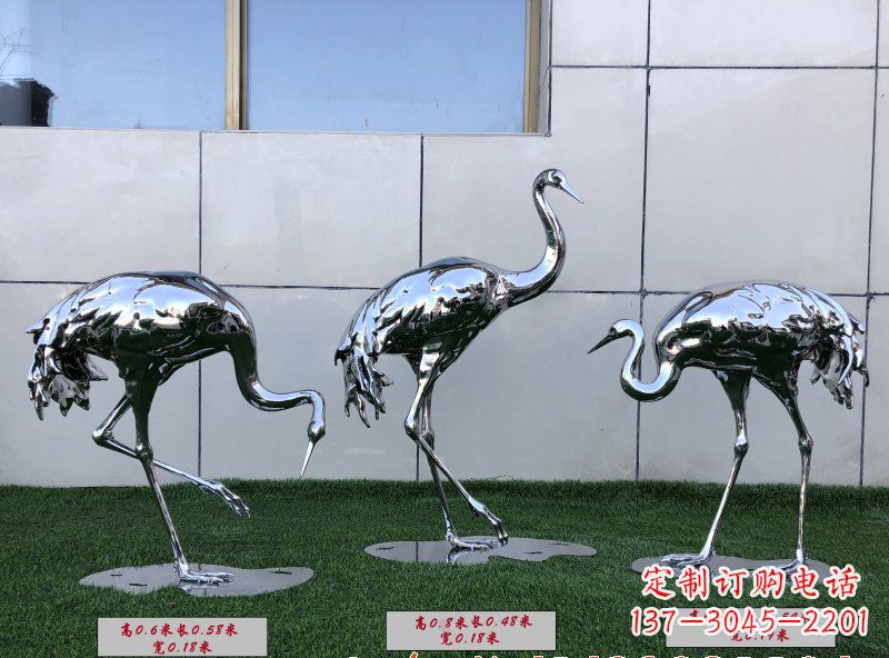 贵州不锈钢仙鹤雕塑传承中国古典美感
