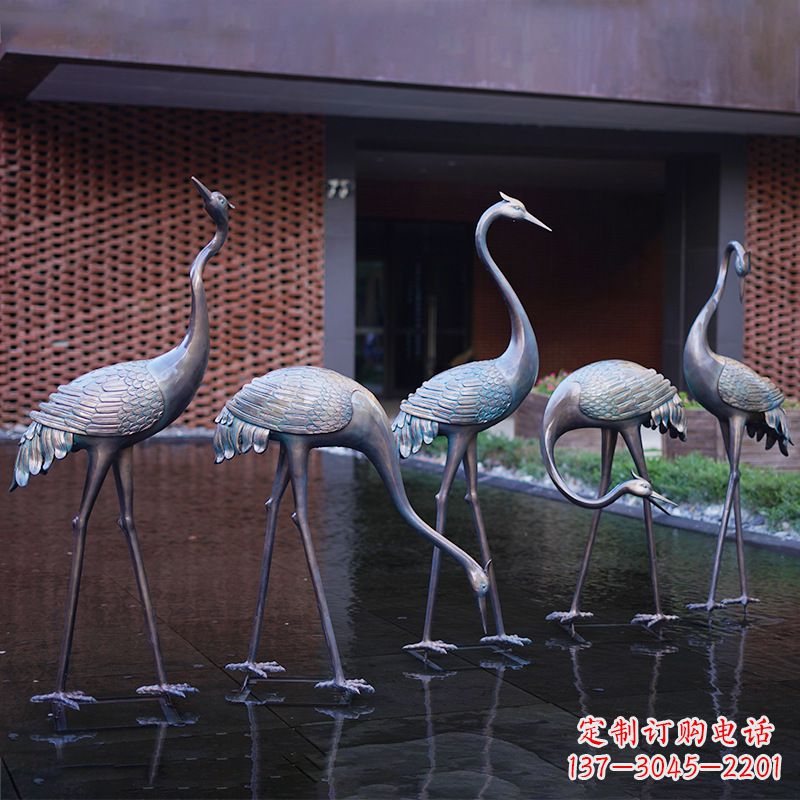 贵州不锈钢仙鹤飞翔雕塑
