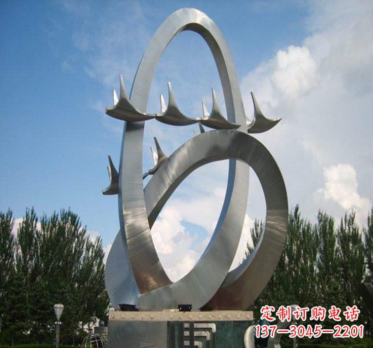 贵州大雁飞翔——不锈钢现代大雁雕塑