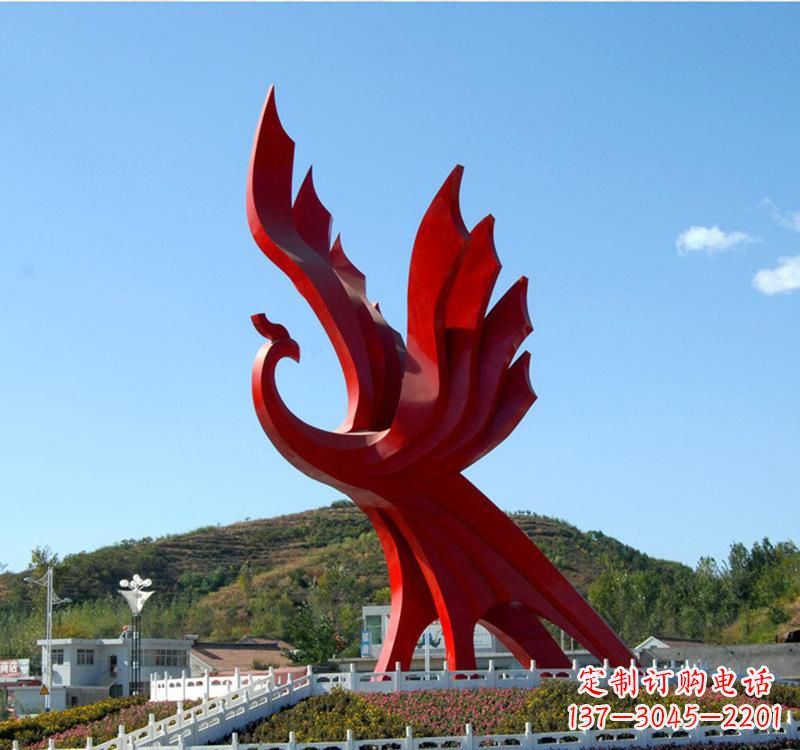 贵州不锈钢现代凤凰雕塑——给都市带来灵动之美