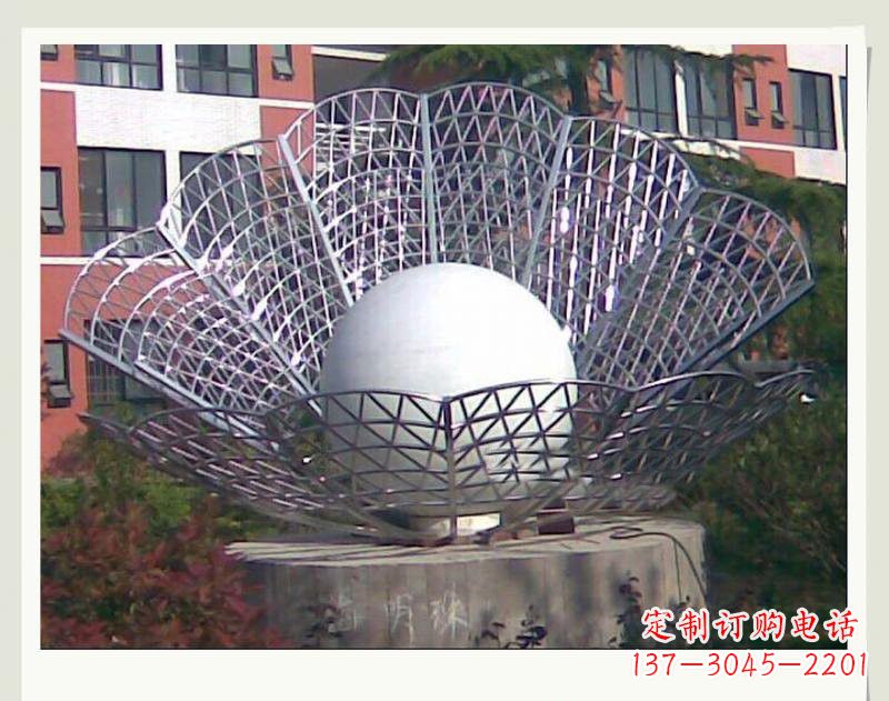 贵州海洋精灵不锈钢贝壳雕塑