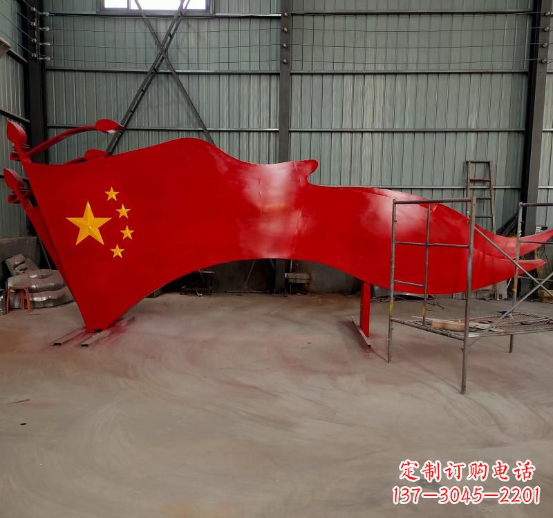 贵州不锈钢校园党旗雕塑传承红色基因