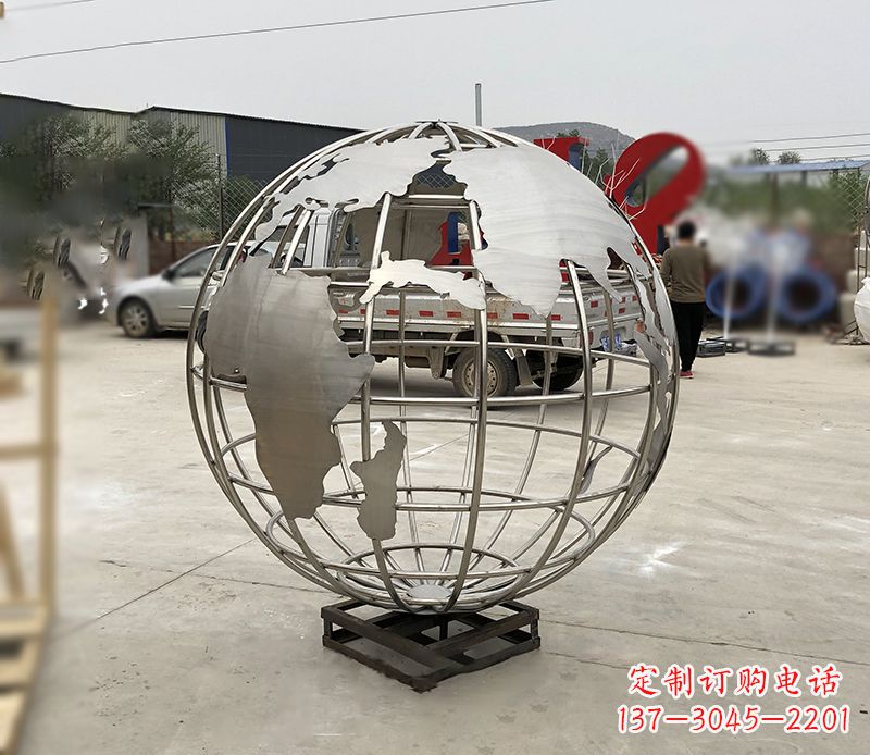 贵州不锈钢校园地球仪雕塑见证地球美景