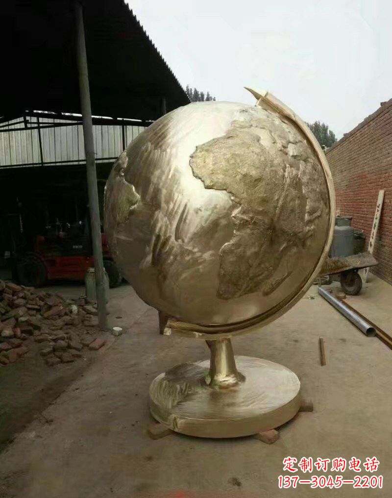 贵州不锈钢地球仪雕塑象征地球家园