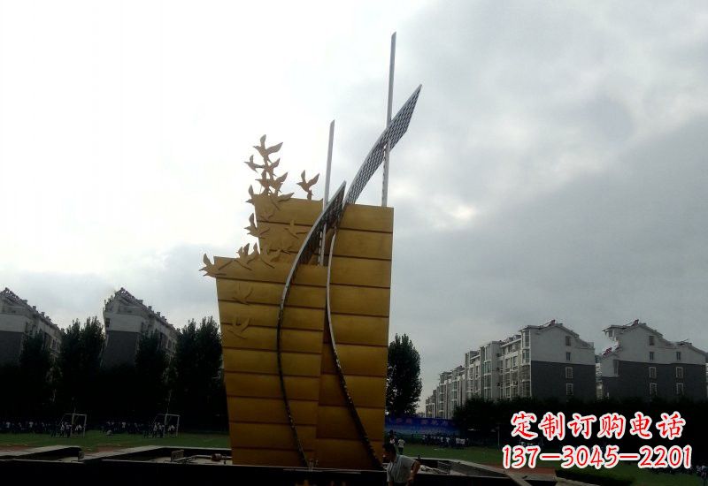 贵州不锈钢校园帆船雕塑引领新时代