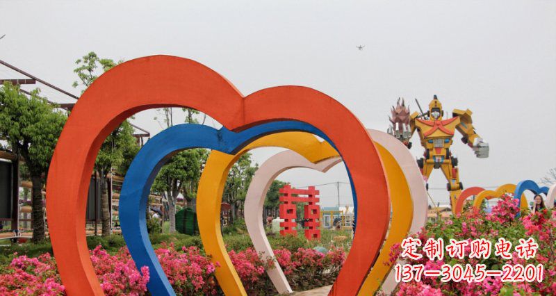 贵州不锈钢心形拱门雕塑——浪漫之门