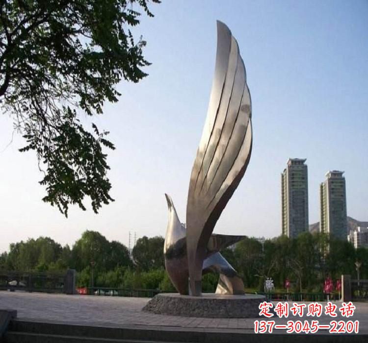 贵州精美的不锈钢翅膀雕塑