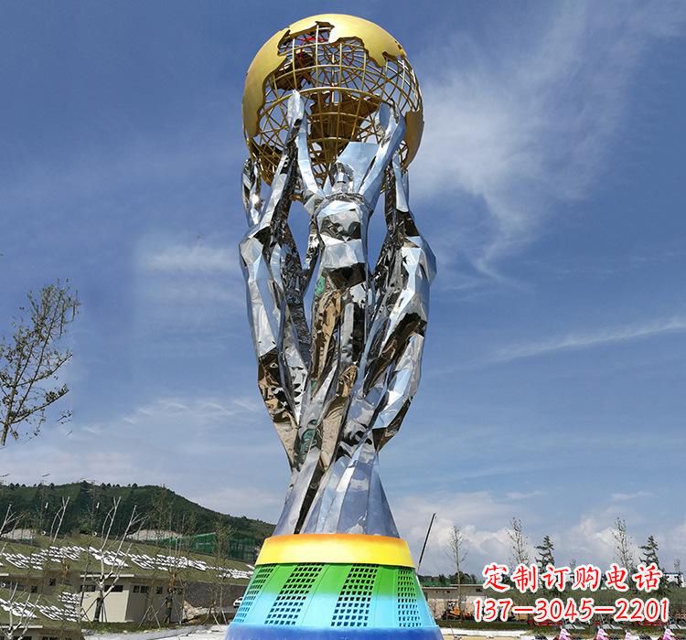贵州不锈钢艺术地球仪雕塑精美的艺术装置