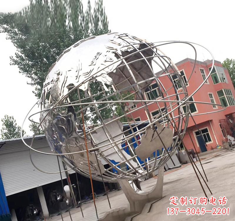 贵州不锈钢艺术镂空地球仪雕塑