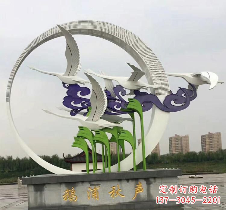 贵州不锈钢艺术——仙鹤雕塑
