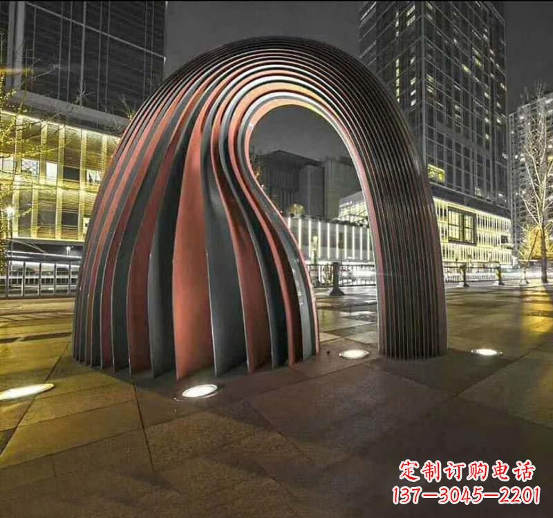 贵州不锈钢异形拱门雕塑精致古典风格