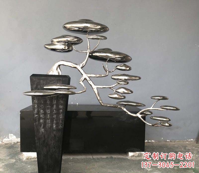 贵州不锈钢迎客松雕塑雕塑带来的美丽