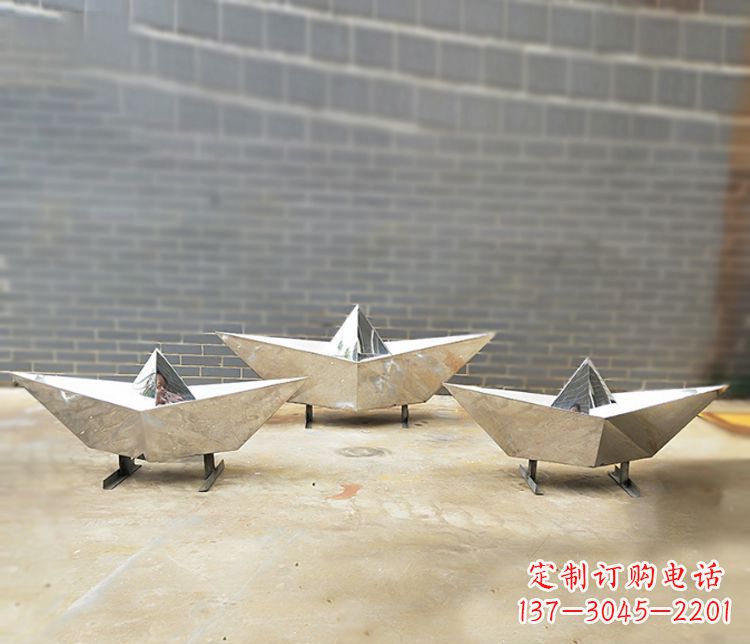 贵州不锈钢元宝雕塑精致的艺术品