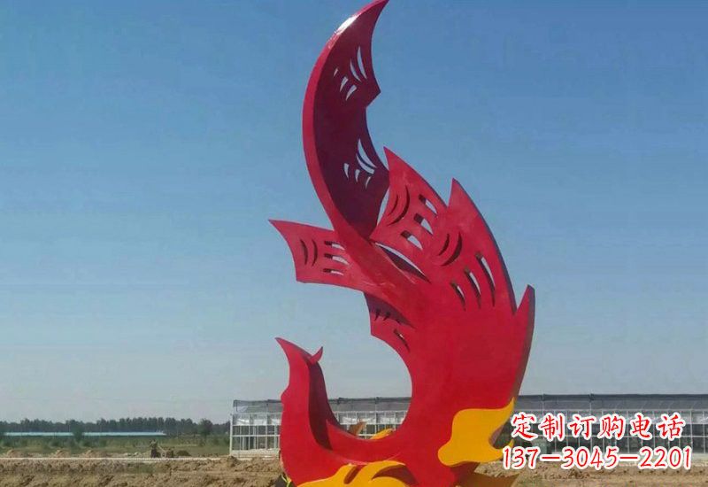 贵州凤凰雕塑传承不锈钢园林艺术